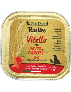 Unipro Dog Rustico Vitello Pasta e Carote 100g