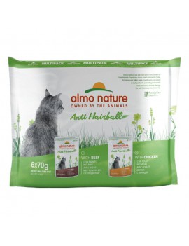 Almo Cat Anti Hairball Multipack Manzo e Pollo...