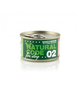 Natural Code for Dog 02 Manzo e Verdure 90g