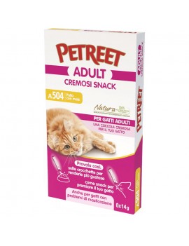 Petreet Gatto Natura Cremosi Pollo e Mais 6 x 14g