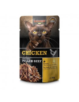 Leonardo Cat Chicken Extra Pulled Beef 70g