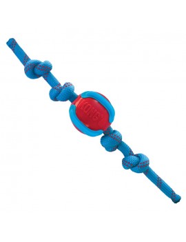 Kong Dog Jaxx Brights Ball with Rope Medium