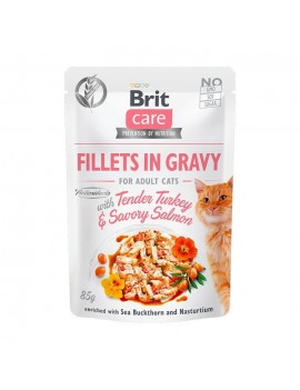Brit Care Cat Filetti con Tacchino e Salmone in...