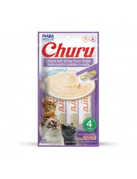 Inaba Cat Churu Pollo Con Gamberetti 56g