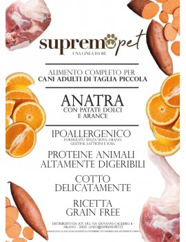 Supremopet Cane Grainfree Small Anatra Patate...