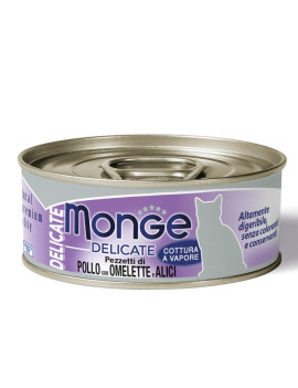 Monge Cat Delicate Pezzetti di Pollo Omelette e...