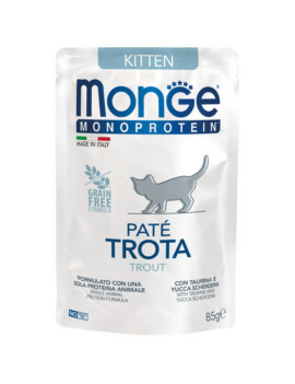 Monge Monoprotein Cat Kitten Paté Trota 85g