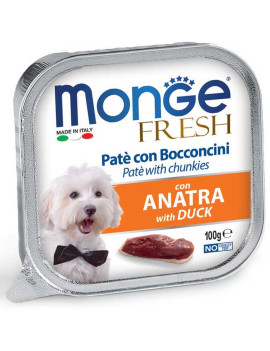 Monge Fresh Dog Paté e Bocconcini con Anatra 100g