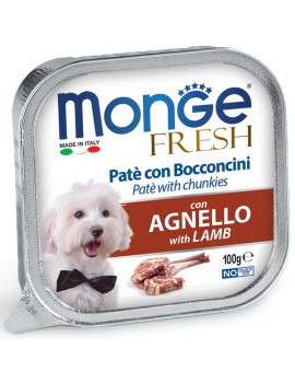 Monge Fresh Dog Paté e Bocconcini con Agnello 100g