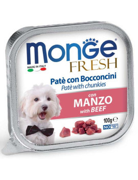 Monge Fresh Dog Paté e Bocconcini con Manzo 100g