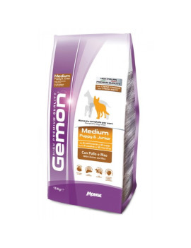 Gemon Dog Medium Puppy Junior con Pollo e Riso...