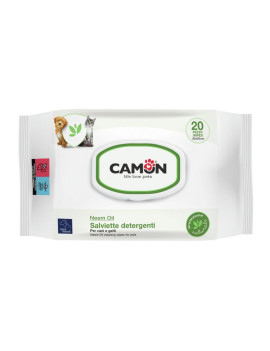 Camon Salviete Detergenti Cane e Gatto Olio di...