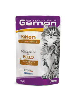 Gemon Cat Kitten Bocconcini con Pollo 100g