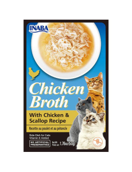 Inaba Cat Chicken Broth Pollo e Capesante 50g