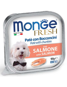 Monge Fresh Dog Paté e Bocconcini con Salmone 100g