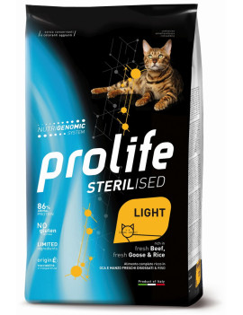 Prolife Cat Sterilised Light Adult Fresh Beef...