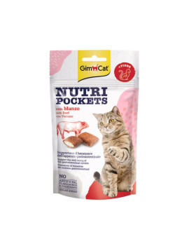 Gimcat Nutri Pockets Manzo e Malto 60g