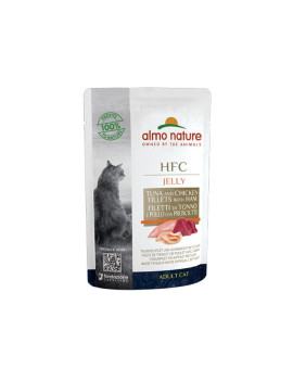 Almo Cat Hfc Jelly Tonno Pollo e Prosciutto 55g
