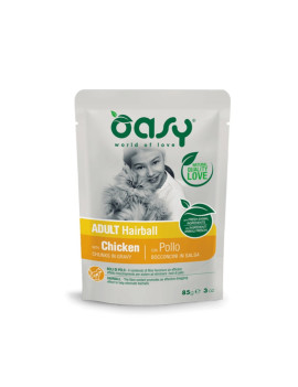 Oasy Cat Adult Hairball Bocconcini in Salsa con...
