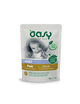 Oasy Cat Adult Bocconcini in Salsa con Maiale 85g
