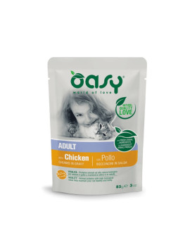 Oasy Cat Adult Bocconcini in Salsa con Pollo 85g