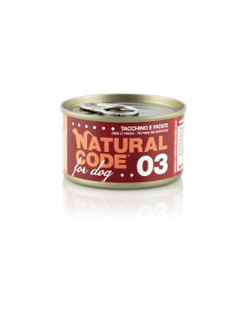 Natural Code for Dog 03 Tacchino e Patate 90g