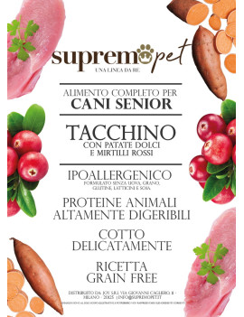 Supremopet Cane Grainfree Senior Tacchino...