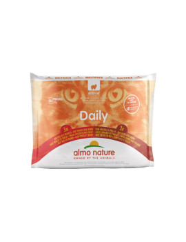 Almo Cat Daily Multipack Pollo Manzo e Anatra 6...