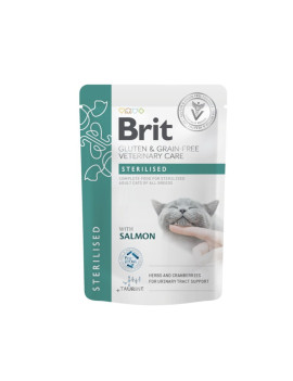 Brit Care Cat Grain Free Sterilised Salmone 85g