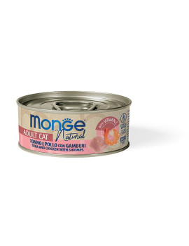 Monge Natural Cat Tonno e Pollo con Gamberi 80g