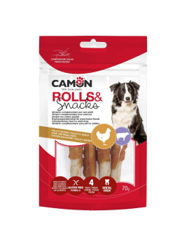 Camon Dog Snack Twist con Pollo e Pelle Bovina 70g