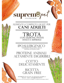 Supremopet Cane Grainfree Light Trota Salmone...