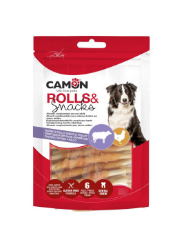 Camon Dog Snack Rolls di Pelle bovina con Pollo...