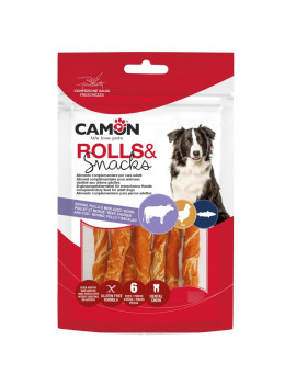 Camon Dog Snack Rolls di Pelle Bovina Pollo e...
