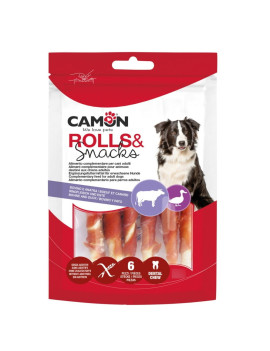 Camon Dog Snack Rolls di Pelle Bovina con...