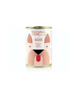 Natural Code for Dog 405 Maiale e Piselli 400g