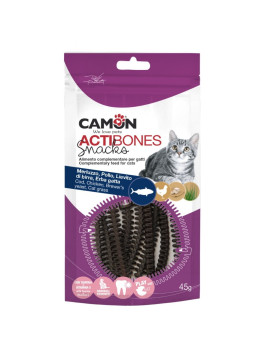 Camon Cat Snack Actibones al Salmone e Pollo 45g