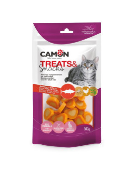 Camon Cat Snack Cuoricini Salmone e Pollo 50g