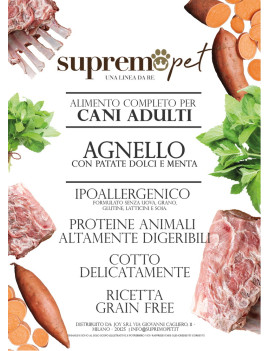 Supremopet Cane Grainfree Agnello Patate Menta 6Kg