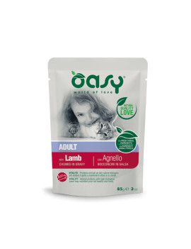 Oasy Cat Adult Bocconcini in Salsa con Agnello 85g