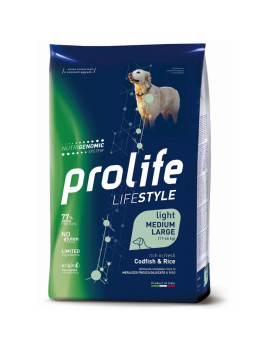 Prolife Dog Lifestyle Light Merluzzo e Riso...