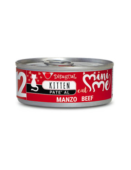Disugual Cat Mini Me 12 Kitten Manzo 85g