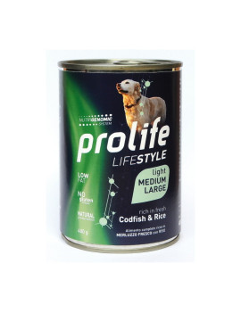 Prolife Dog Lifestyle Adult Light Merluzzo e...