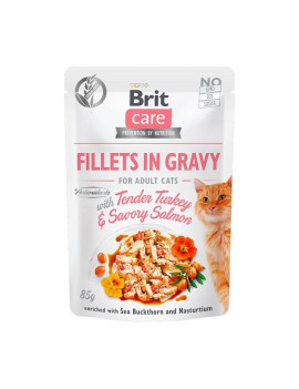 Brit Care Cat Filetti con Tacchino e Salmone in...