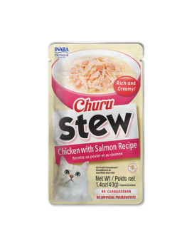 Inaba Cat Churu Stew Pollo e Salmone 40g