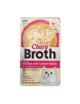 Inaba Cat Churu Broth Pollo e Salmone 40g