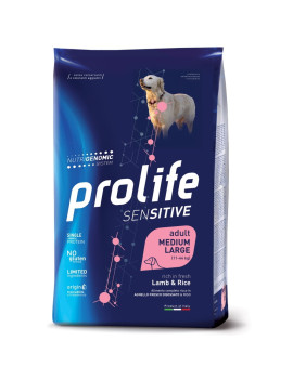 Prolife Dog Sensitive Adult Agnello e Riso...